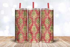 Christmas Damask Tumbler Wrap, 20oz Skinny Tumbler Wraps Product Image 3
