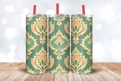 Green and Peach Indian Tumbler Wrap, 20oz Skinny Tumbler Wra Product Image 3