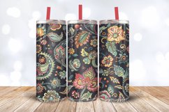 Boho Floral Paisley Tumbler Wrap, 20oz Skinny Tumbler Wrap Product Image 3