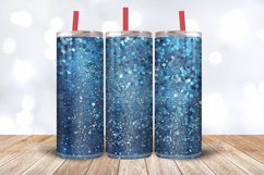 Blue Glittery Tumbler Wrap, 20oz Skinny Tumbler Wraps Product Image 3