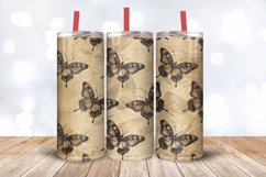Vintage Butterfly Tumbler Wrap, 20oz Skinny Tumbler Wrap Product Image 3