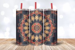 Abstract Boho Festive Mandala Tumbler Wrap, 20oz Skinny Tumb Product Image 3