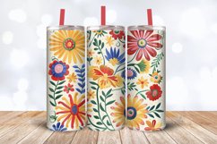 Vintage Summer Embroidery Tumbler Wrap, 20oz Skinny Tumbler Product Image 3