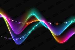 Glowing Neon Wave Lights Design for Crafts Product Image 1