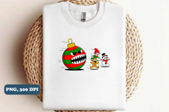 Christmas Ornament Ball Funny Gnome PNG Sublimation design Product Image 4