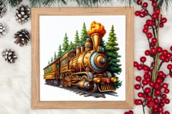 Watercolor Santa Claus Sublimation Clipart, Santa PNG Product Image 3