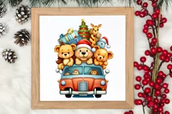 Christmas Animal Safari Clipart, Christmas Animal PNG Product Image 3