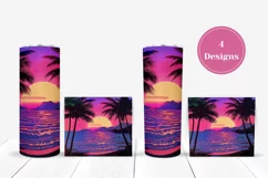 Summer Tumbler Sublimation, Sunset Tumbler Wrap Design Product Image 3