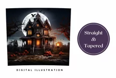 3d Halloween House Tumbler Wrap, 3D Halloween Sublimation Product Image 3