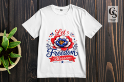 Freedom Blooms Patriotic Floral PNG Product Image 3