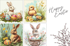 Watercolor Easter Pillow PNG, Easter Chick Pillow Designs Product Image 3