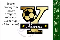 Football or Soccer Capital Monogram Letter Y SVG Product Image 3