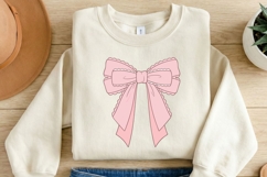 Coquette Lingerie Clipart PNG SVG, Pink Corset Bow Heart Set Product Image 3