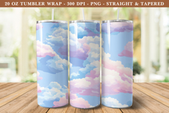 Pastel Cloud Tumbler | 20 oz tumbler wrap Product Image 1
