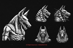 10 Bundle Dark Art Egypt Anubis Ancient Gods of Egypt Product Image 5