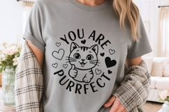 You Are Purrfect Svg, Funny Cat Pun Svg, Positive Quote Svg. Product Image 4