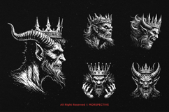 10 Bundle Dark Art Devil King Crown Demon Throne Monarch Product Image 5