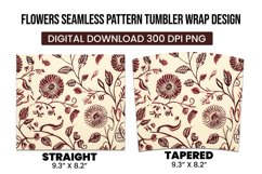 Flower Seamless Pattern Tumbler Warp Design Product Image 3