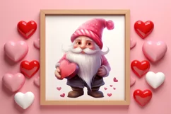 Cute Valentine Gnome Clipart, Gnome Clipart, Cute Gnome Product Image 3