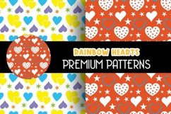 Rainbow Valentine&#039;s Day Digital Papers Product Image 3