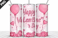 Happy Valentine's Day Tumbler Design| Valentine Tumbler Wrap Product Image 2