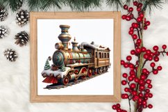 Christmas Trains Sublimation Clipart Product Image 3