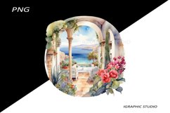 Greece summer clipart, Mediterranean Food Clipart, Product Image 1