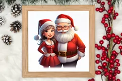 Mr And Mrs Santa Claus Clipart Sublimation, Christmas PNG Product Image 3