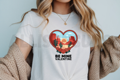 Desert Valentine Heart Scene With Cacti And Roses Product Image 3