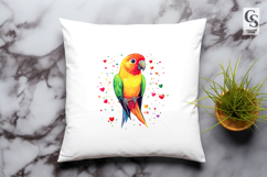 Colorful Lovebird Parrot Clipart Sublimation PNG Product Image 3