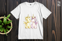 Star Crown Baby Dragon Unicorn Clipart Sublimation PNG Product Image 3