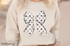 White Floral Bow PNG Chic Ribbon Fashion Elegant Design PNG Product Image 4