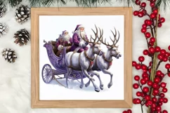 Christmas Purple Santa Claus Sublimation, Christmas PNG Product Image 3