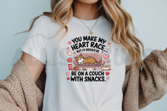 Cute Cat On Couch With Snacks Cartoon Graphic Illustration Product Image 3