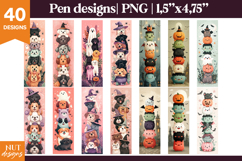 Funny Halloween pen Bundle Waterslide pen wraps. Cute pens Product Image 2
