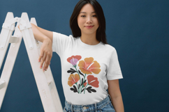 Bright Floral Embroidery Design | Colorful Flower Pattern Product Image 3