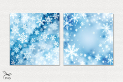 Snowflakes digital paper, Christmas background clipart Product Image 3