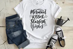 Mermaid kisses starfish wishes SVG Design, Mermaid SVG Desig Product Image 3