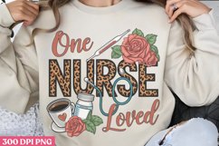 One Nurse Loved PNG, Valentine Nurse Sublimation P Product Image 3