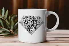 "World's Best Mom SVG design perfect for Mother's Day"