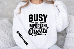 Busy With Important Quests PNG Gamer Sleeve Design Product Image 3