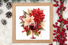 Christmas Wine Cup Sublimation Clipart Product Image 3