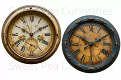 Vintage, Clocks, Junk Journal, PNG, Clipart, Ephemera Product Image 3