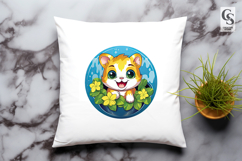 Cute Cat In Flower Pot Clipart Sublimation PNG Product Image 3