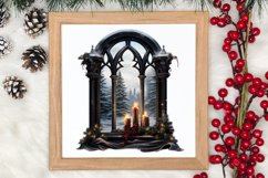 Black Red Christmas Clipart, Black Red Christmas Clip Product Image 3