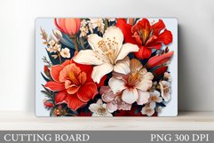 Flowers Cutting Board. Wildflowers Cutting Board Design Product Image 1