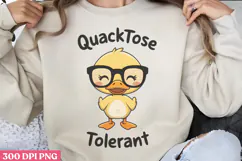 Quacktose Tolerant PNG, Funny Duck Sublimation PNG Product Image 1