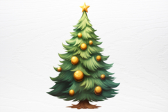 Watercolor Christmas Tree Sublimation PNG Product Image 3