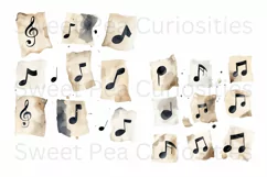 Music Notes. Overlay, Ephemera, PNG, Clipart, Watercolor Product Image 3