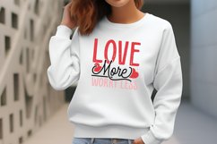 Love more worry less SVG, Valentine's Day SVG Product Image 3